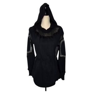 UNDERCOVER Undercoverism 2 Black Goth Hoodie Cotton Silk Jun Takahashi D1801